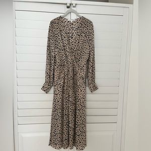 Veronica Beard long sleeve pleated skirt dress